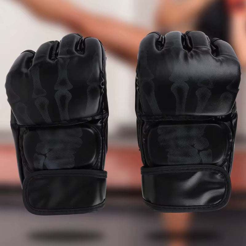 Half Fingers MMA Fighting Gloves Comfortable Easy to Use Durable Sturdy Breathability Boxing Gloves for Men