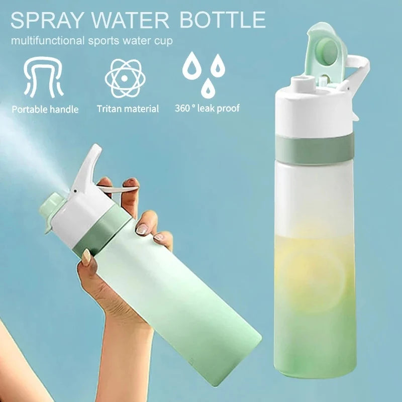 Spray Water Bottle for Girls Outdoor Sport Fitness Water Cup Large Capacity Spray Bottle Drinkware Travel Bottles Kitchen Gadgets